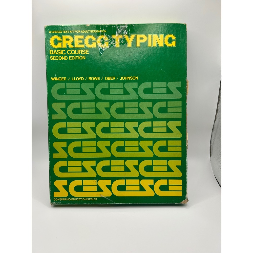 Gregg Typing Basic Course Second Edition Vintage Text-Kit Adult Education 1980